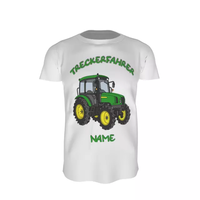 (13 89) KINDER T-SHIRT TRAKTOR BULLDOG TRECKERFAHRER - Gr. 92 - 164 - inkl. Name