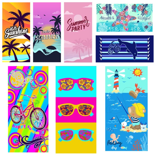 Large Beach Bath Towel Lightweight Sports Travel Gym Summer Swim Towels 150*70cm