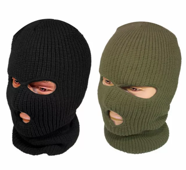 Mens SAS R40 3M Thermal Insulated Warm Full Face Balaclava Black or Green