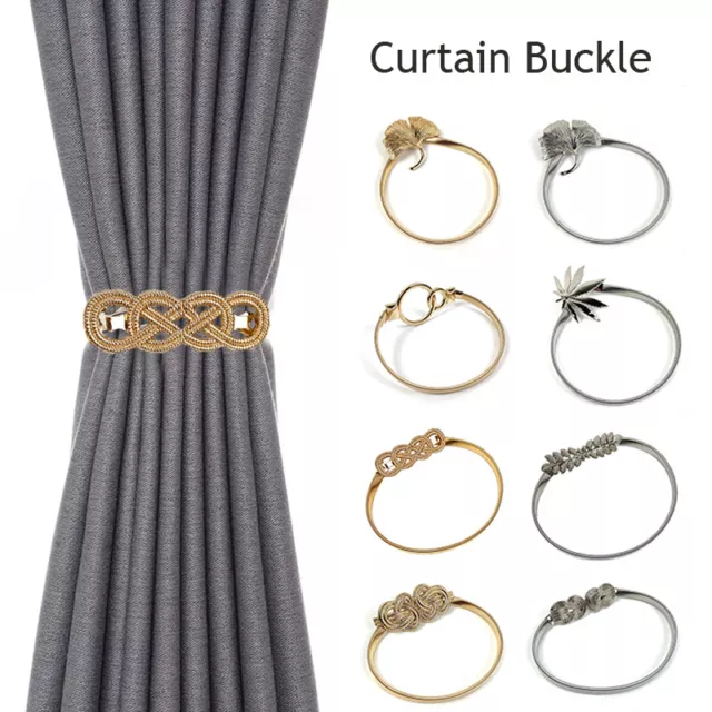 Curtain Buckle Tie Backs Pearl Crystal Magnetic Tiebacks Clips Holdbacks Home US