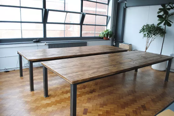 Industrial Vintage Rustic Dining Table. 244cm x 110cm. 8ft long