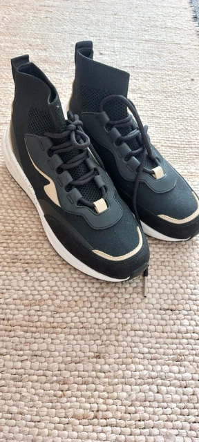 ZARA BLACK HIGH Top Sneakers Trainers Size EUR 37 PicClick UK - Main Image