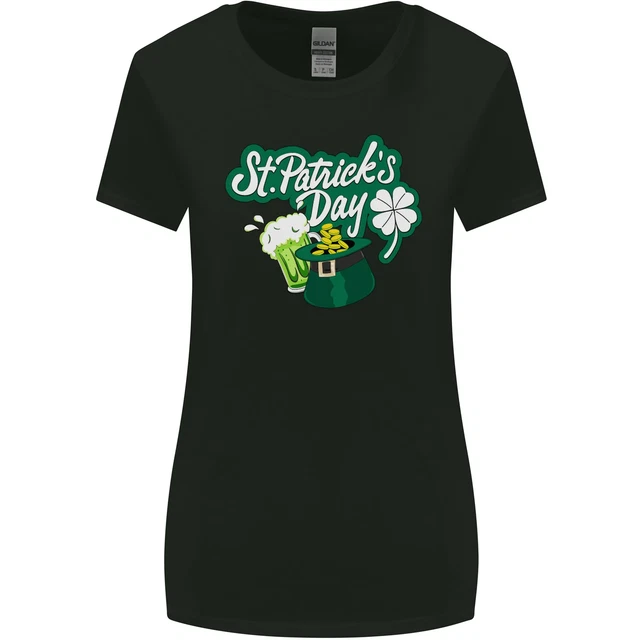 T-shirt da donna taglio più largo St Patricks Day divertente irlandese Ireland Holiday