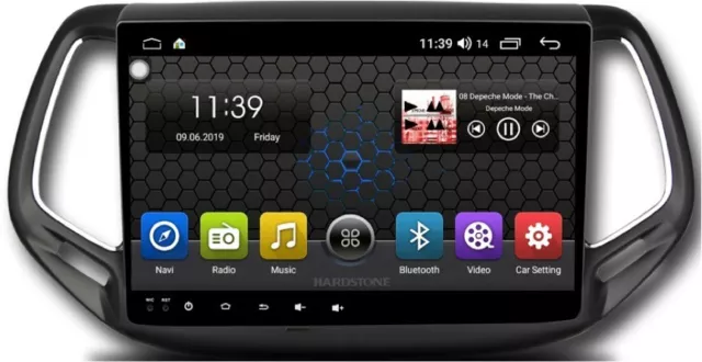 autoradio customfit android hardstone  HS JEE02-ELC  per jeep compass    2017