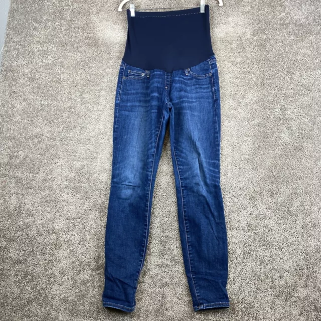Gap 1969 Maternity Resolution True Skinny Jeans Women's 4 Blue Pull On Dark Wash