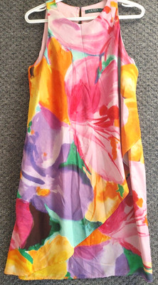 Lauren Ralph Lauren Floral Watercolor Print Tank Sleeveless Dress Womens 10P