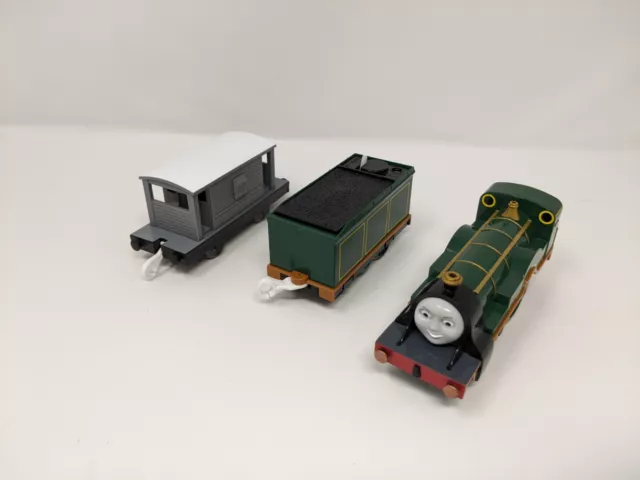 Thomas & Friends Trackmaster Emily & Tender Motorized Engine TOMY Plarail EUC