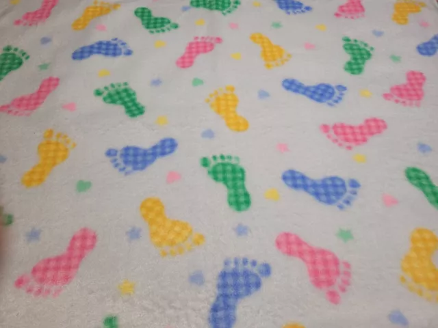 Infant  Unsex Footstep Fleece Quilt