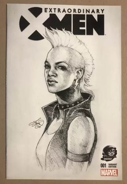 Extraordinary X-men #1 (2016) Phantom Variant B&W Sketch Oum Cover Marvel Comics