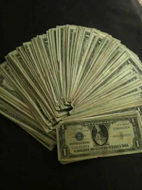 One Dollar Note $1 Silver Certificate G-VG Bill Blue Seal US Currency