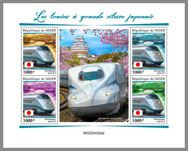 NIGER 2022 MNH Japanische Eisenbahnen Japanese Speed Trains #432a2