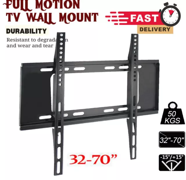 TV Wall Bracket Mount Slim LCD LED Plasma For 32 40 42 50 55 65 Upto 70 Inch