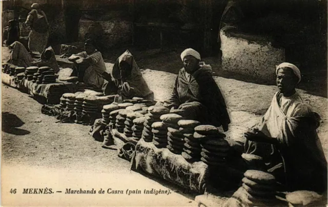 CPA AK MEKNES Marchands de Casra MAROC (824752)