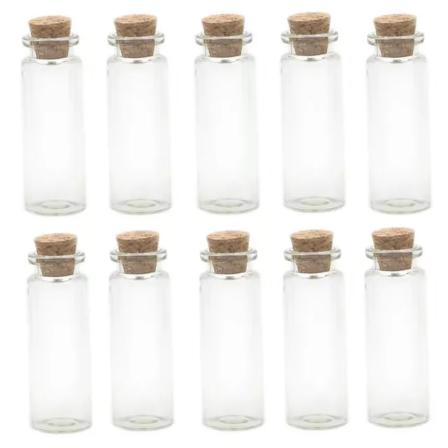 Botellas pequeñas de vidrio con tapón de corcho | colgante | vial | lindos mini frascos (1 ml)