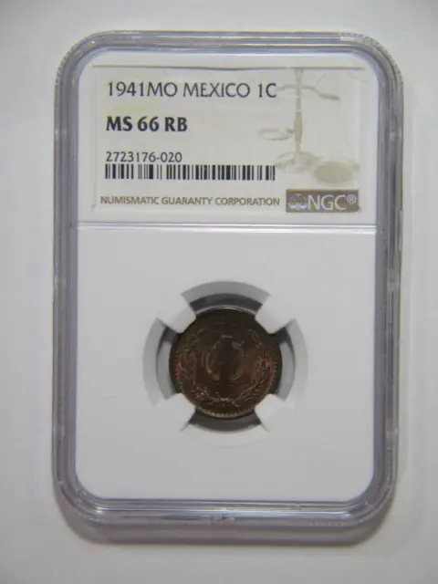 Mexico 1941 Un Centavo Wreath Eagle Snake Ngc Republica Toned World Coin 🌈⭐🌈