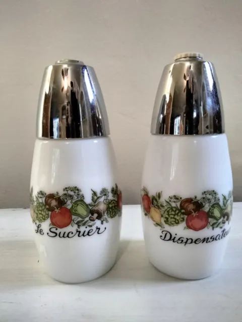 VTG Le Sucrier Dispensateur Gemco SPICE OF LIFE Corning Sugar & Cheese Shaker