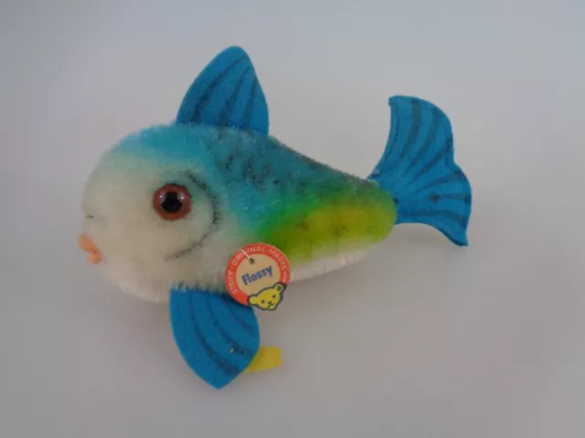 Steiff Fisch Flossy KS Restfahne 13cm 1960 - 1967 (7046)