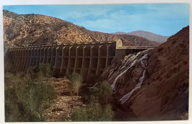 The Littlerock Dam, San Gabriel Mountains, Los Angeles CA Vintage Postcard