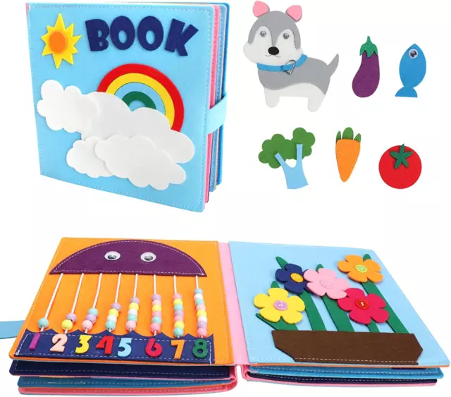 Quiet Book,  Early Educational Toys, Busy Book for Toddlers to Develop Learning