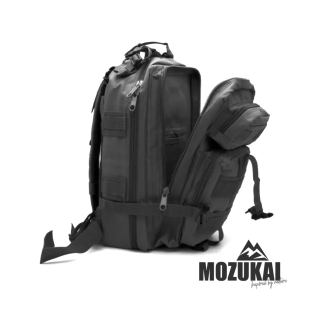 Sac à dos tactique 25L noir MOZUKAI