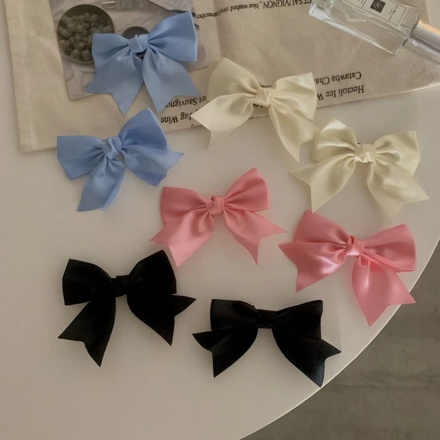 Clip per capelli arco colorato fascia di raso cavalli doppi chwanz capelli panking ragazza