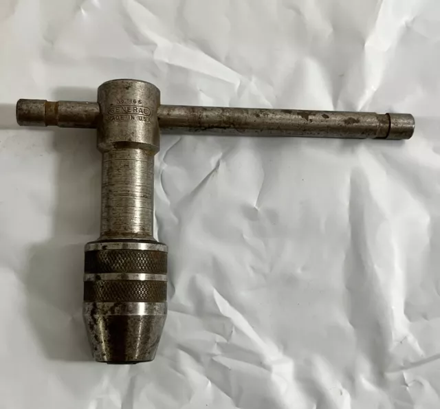 GENERAL Tools No. 166 Sliding T-Handle Tap Wrench Driver - Made in USA