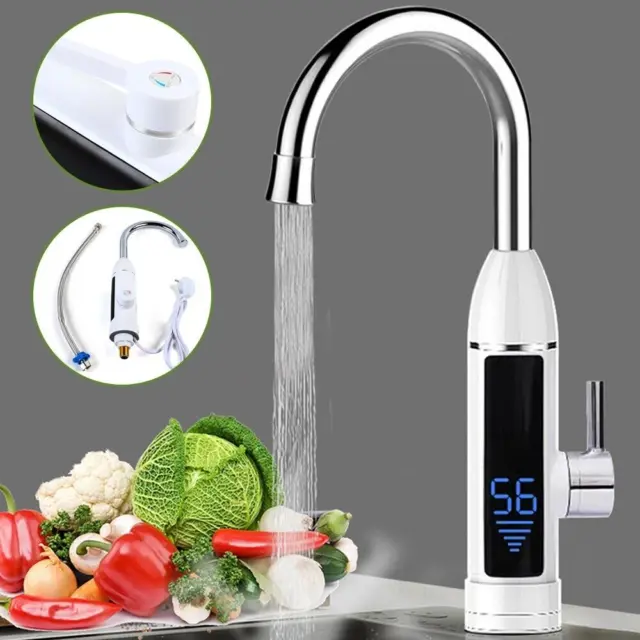 Electric Heater Instant Hot Water Faucet 3000W Tap Kitchen Appliance Pump 220V