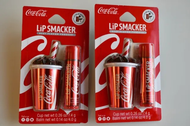Lot of 2 Lip Smacker Coca Cola Best Flavor Forever 2 Count Pack