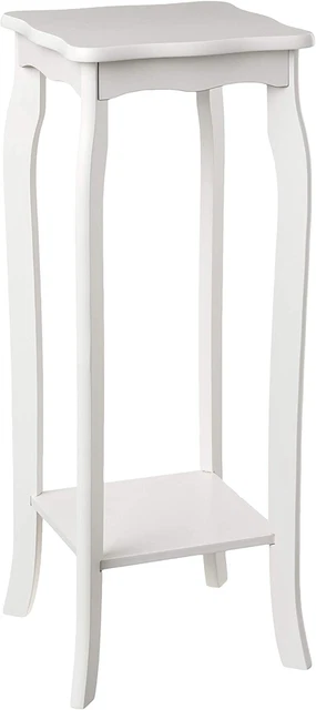 Indoor Plant Stand Square Small Telephone Table Scalloped Living Room Furniture