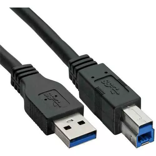 InLine USB 3.0 Kabel A an B SuperSpeed bis zu 5GBit/s schwarz 3m