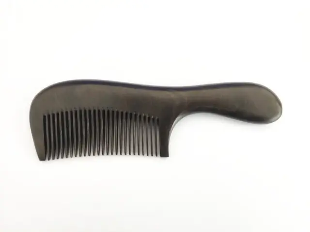 Wooden Comb Black Sandalwood 7" Inch Anti-Static Wood Hair Barber Beard NEW