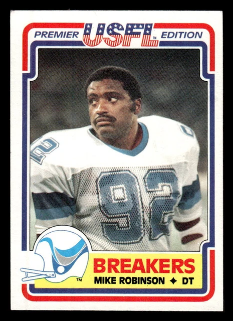 1984 Topps USFL Football #79 Mike Robinson New Orleans Breakers 1