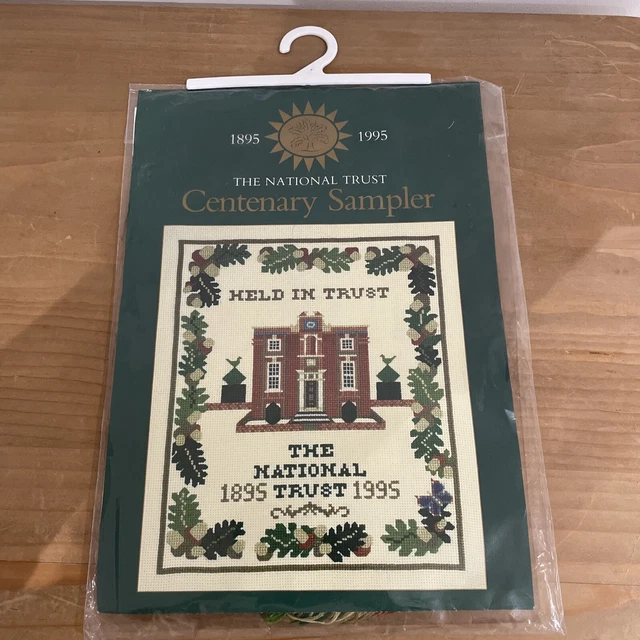 THE NATIONAL TRUST Cross Stitch Kit, New "1895 1995 Centenary Sampler