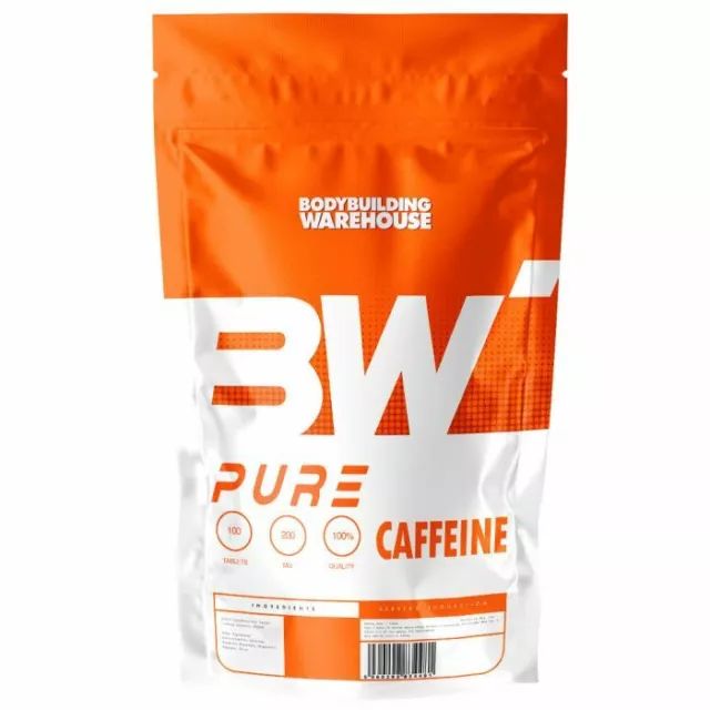 Pure Caffeine 200mg Tablets Pre Workout Pharmaceutical Grade Energy Focus 3