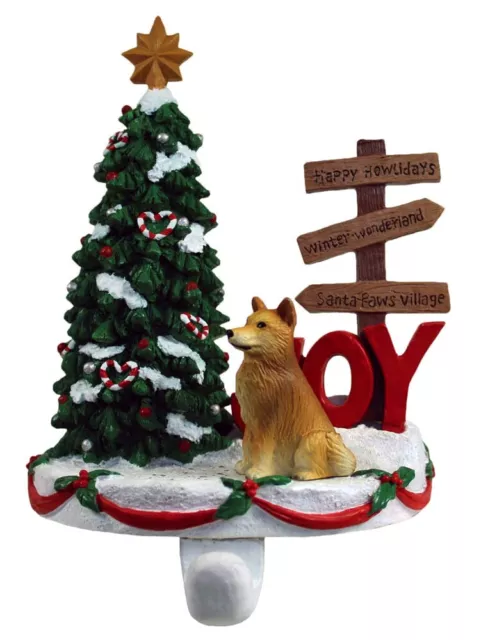 Finnish Spitz Stocking Holder Hanger Finnish Spitz Stocking Holder Hanger