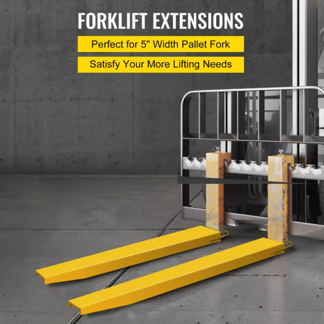 VEVOR 1820x135mm Fork Extensions Forklift Slippers Slip on Tines Heavy Duty 2