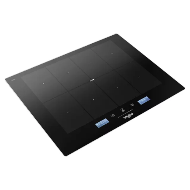 Whirlpool SMP658C/BT/IXL 65cm 8 Burners Induction Hob Touch Control Black