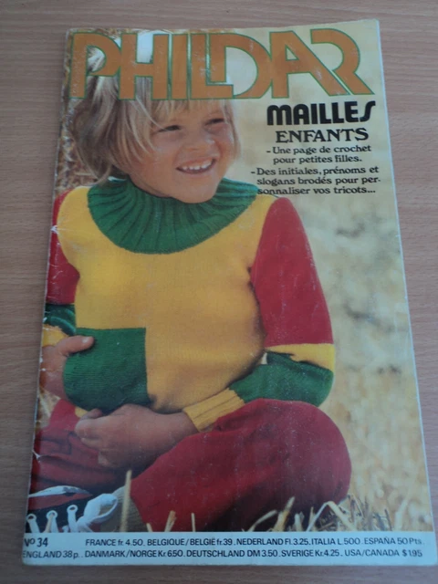 CATALOGUE TRICOT PHILDAR N°30 ENFANTS 2 A 10 ANS DEBUTANTE ET CONFIRMEE