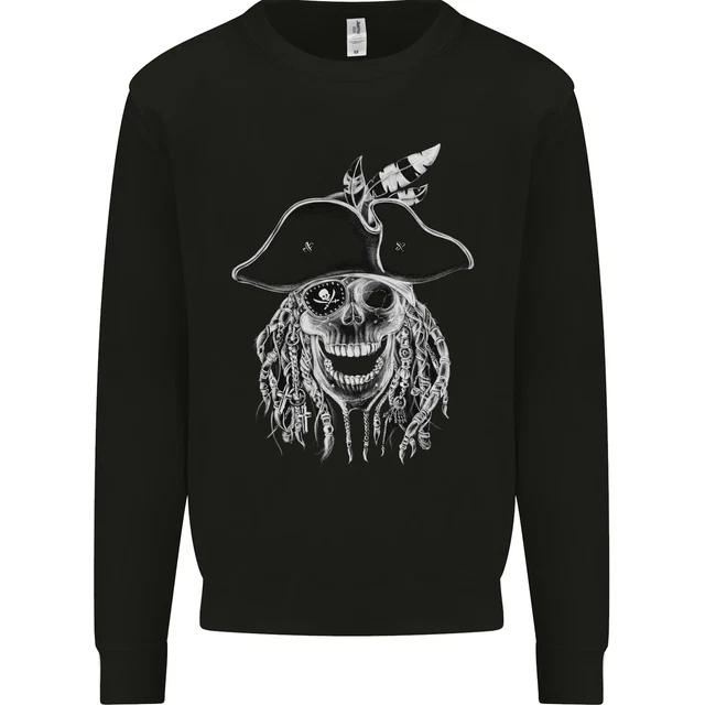 Teschio Pirata Bambini Felpa Maglioncino