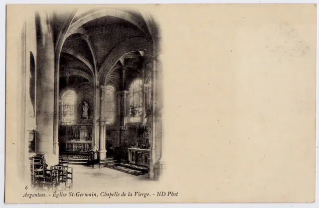 Argentan, Orne, France Postcard CPA - Église Saint Germain interior