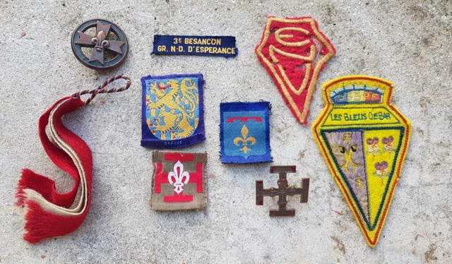 Insigne Tissu Scout Original 1930-1950 - Escrime Épée Fleuret - France