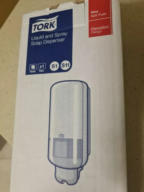 NEW Tork Liquid Soap Sanitiser Dispenser White S1 System (560000)