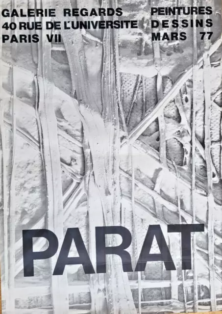 Piedra Parat - Cartel Original Exposición - Galería Osito - París - 1977