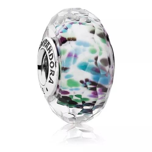 PANDORA Tropical Sea Glass Faceted Glass Murano Charm 791610