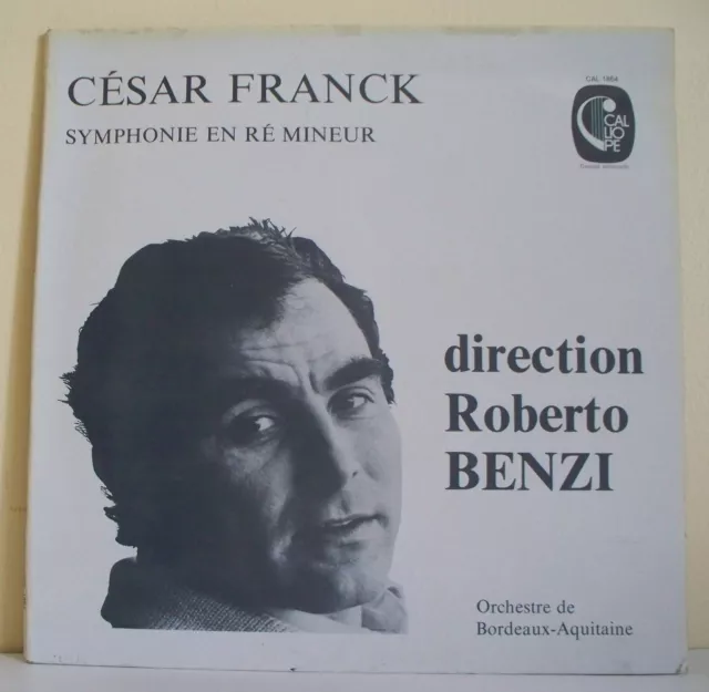33T Cesar FRANCK Disque LP 12" SYMPHONIE RE MINEUR Bordeaux BENZI -CALLIOPE 1864