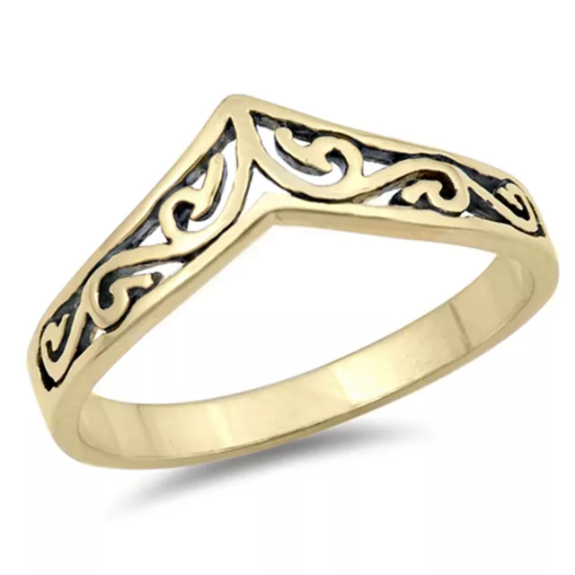 Chevron Thumb Ring New .925 Sterling Silver Celtic Band