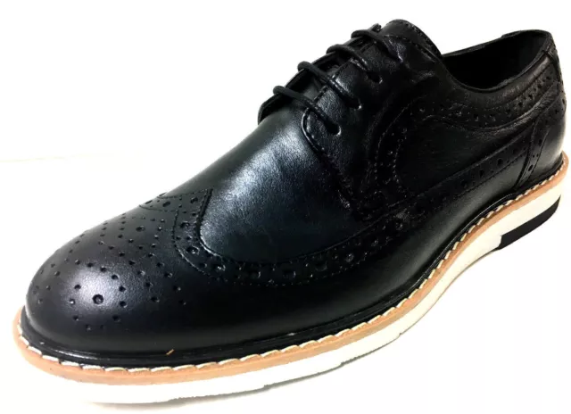 Neuf Mode Noir Mocassin Noir Cuir Richelieu Chaussures Homme à Lacets