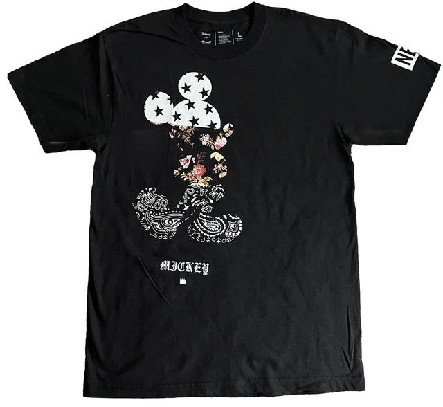 Neff Men's New World Graphic T-Shirt - Short Sleeve Crew Neck Tee With Front & Back Prints