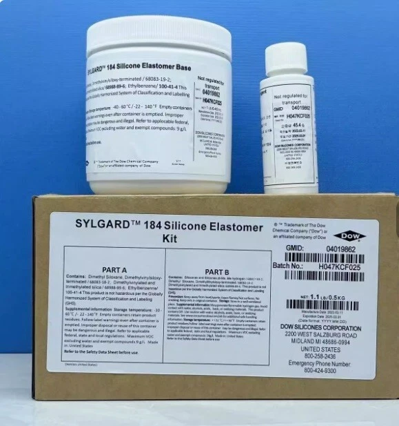 DOW SYLGARD 184 Silicone Elastomer Kit A & B 1.1LB/0.5kg Exp. 2027 New ...