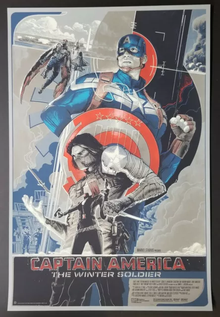 Captain America The Winter Soldier Movie Poster 2014 by Rich Kelly Marvel Stan L